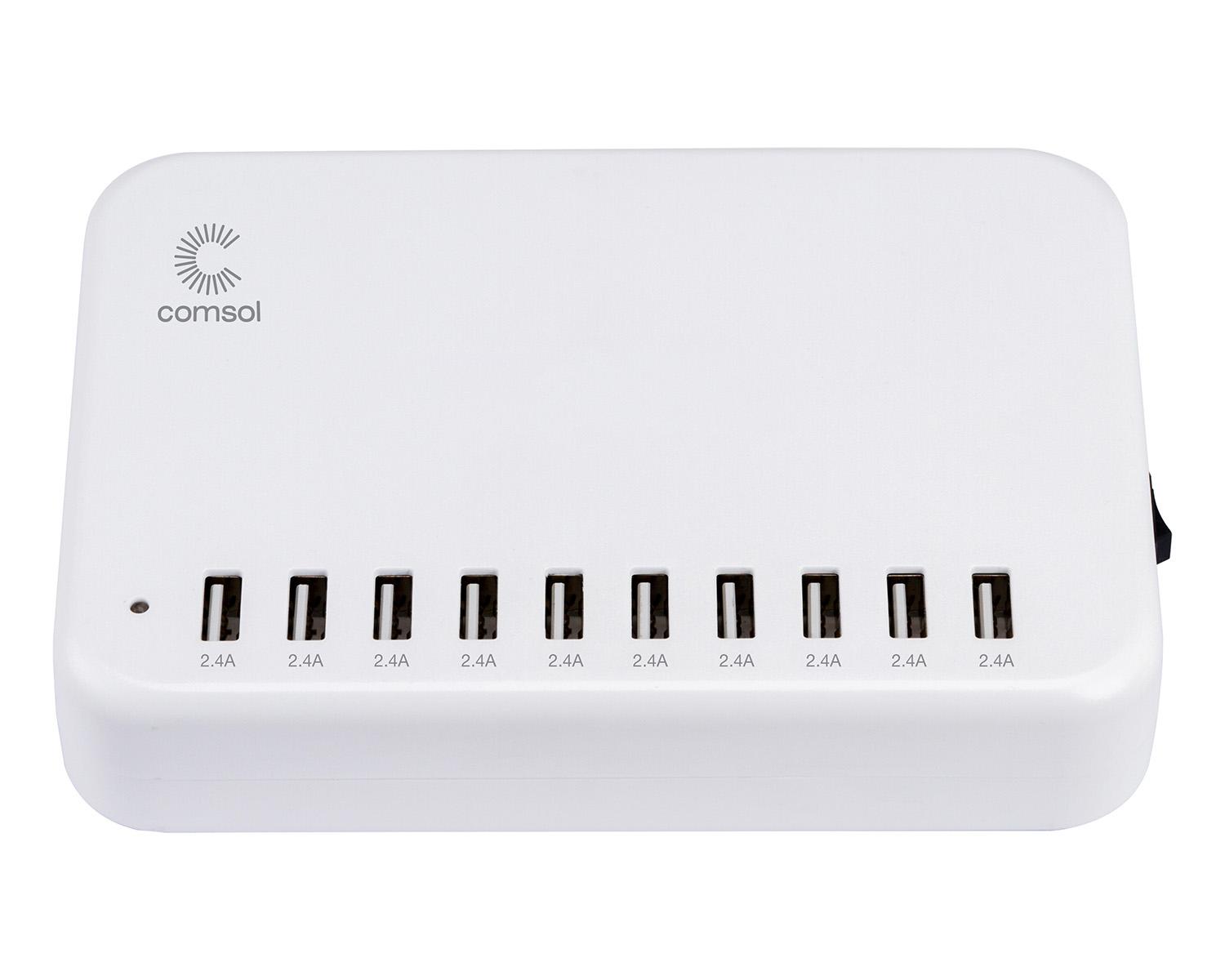 10 Port USB Charging Station 120W Total Power