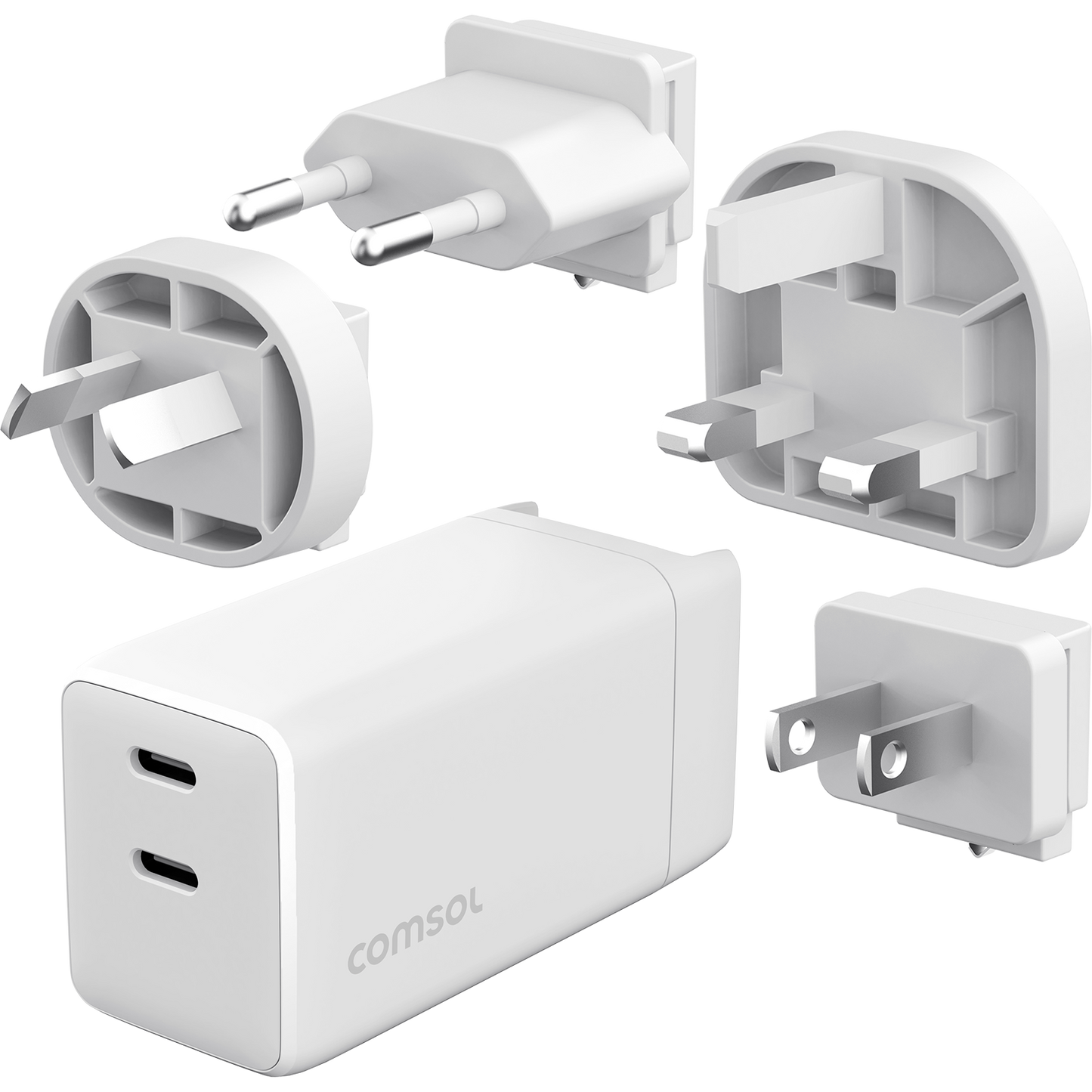 Comsol 60W 2 Port USB-C GaN Travel Fast Charger