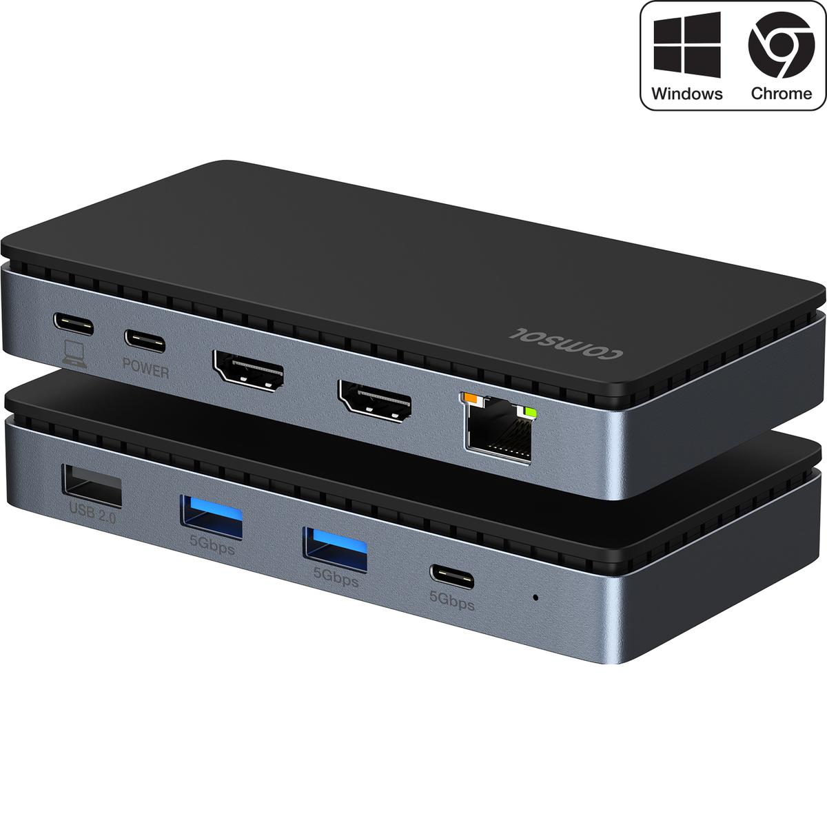 Comsol USB-C to Dual 4K HDMI Mini Dock
