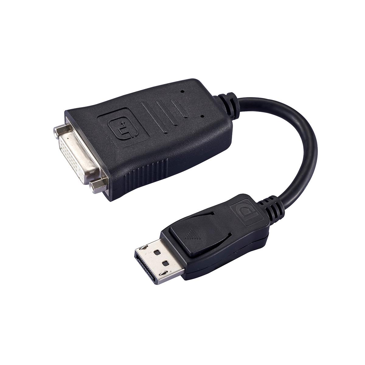 20cm DisplayPort Male to Single Link DVI-D Female Adapter