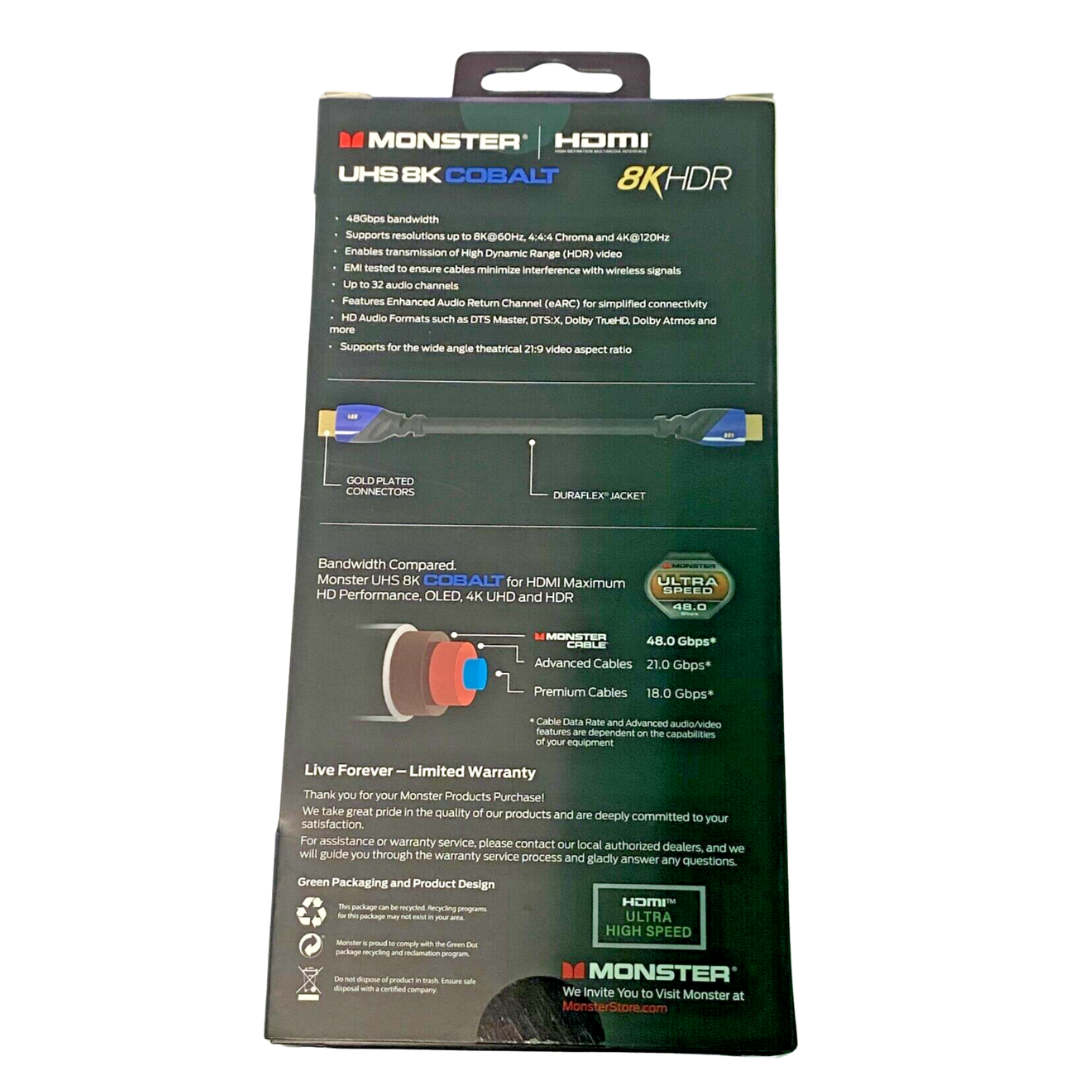 Monster 8K HDR Ultra High Speed HDMI Cable - 2m