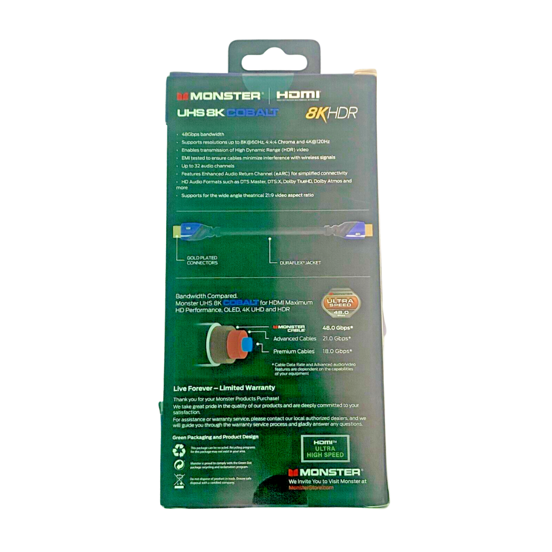 Monster 8K HDR HDMI Cable 1M- 48Gbps
