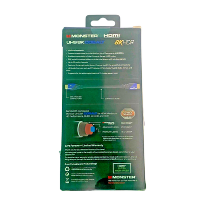 Monster 8K HDR HDMI Cable 1M- 48Gbps