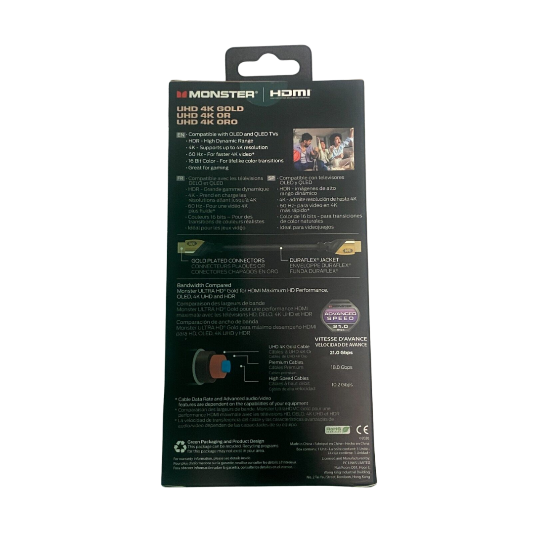 Monster 4K HDR HDMI Cable 1.5M