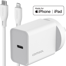 Comsol 20W USB-C Wall Charger + 1.5m USB-C to Lightning Cable