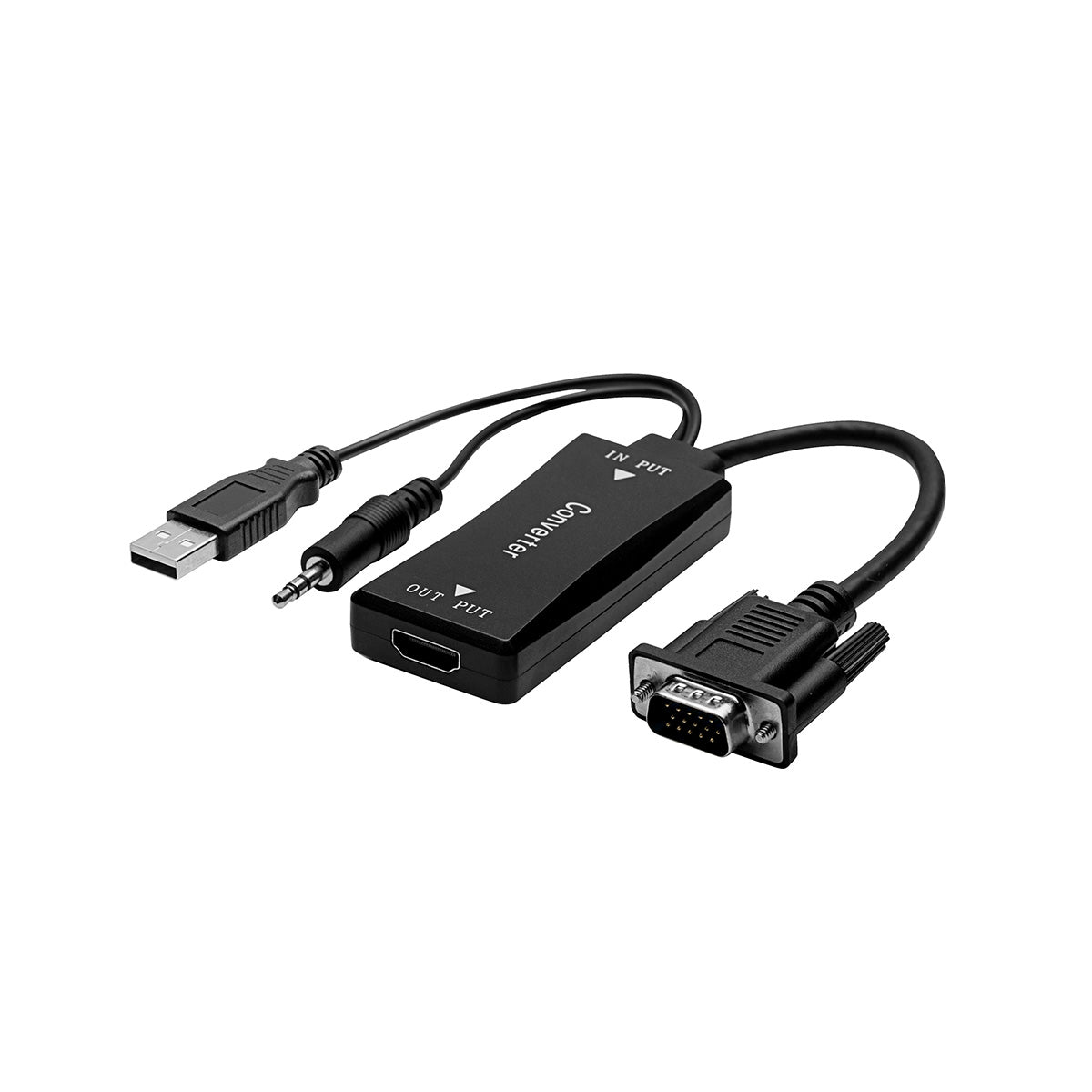 20cm VGA Male + 3.5mm Audio to HDMI Female Adapter