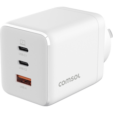 Comsol 100W GaN USB Wall Charger 2 x USB-C & USB-A