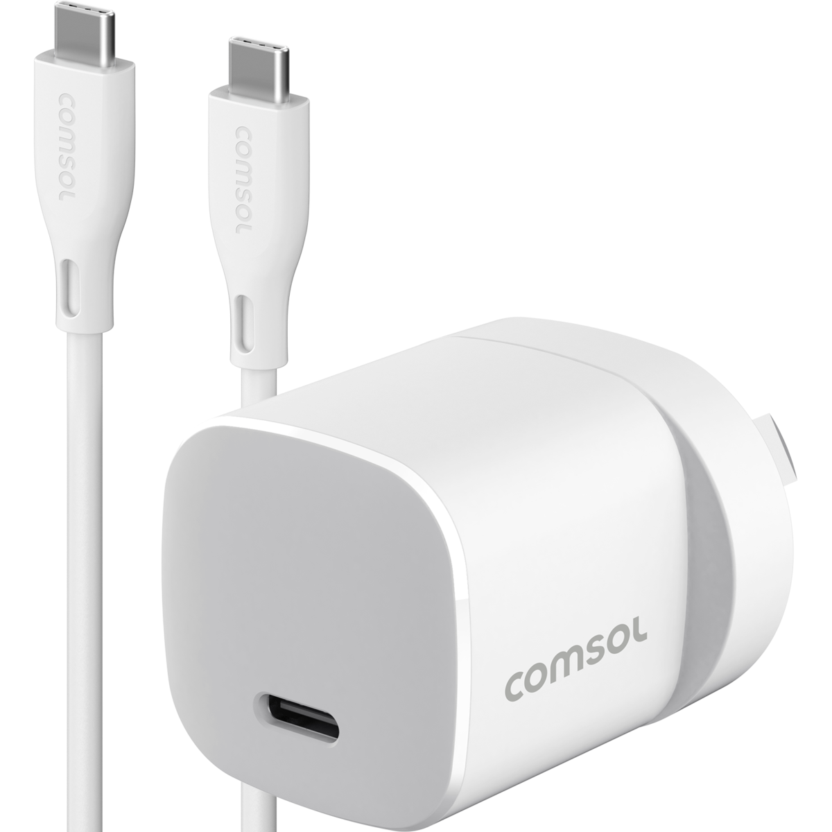 Comsol 30W GaN USB-C Wall Charger + 1.5m C to C Cable