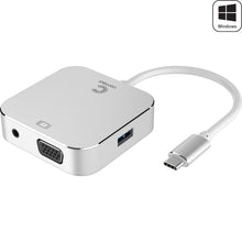 USB-C to HDMI + VGA + USB3.0 + 3.5mm Audio Adapter