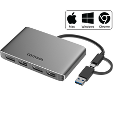 Comsol Dual Monitor Universal USB 4K Adapter