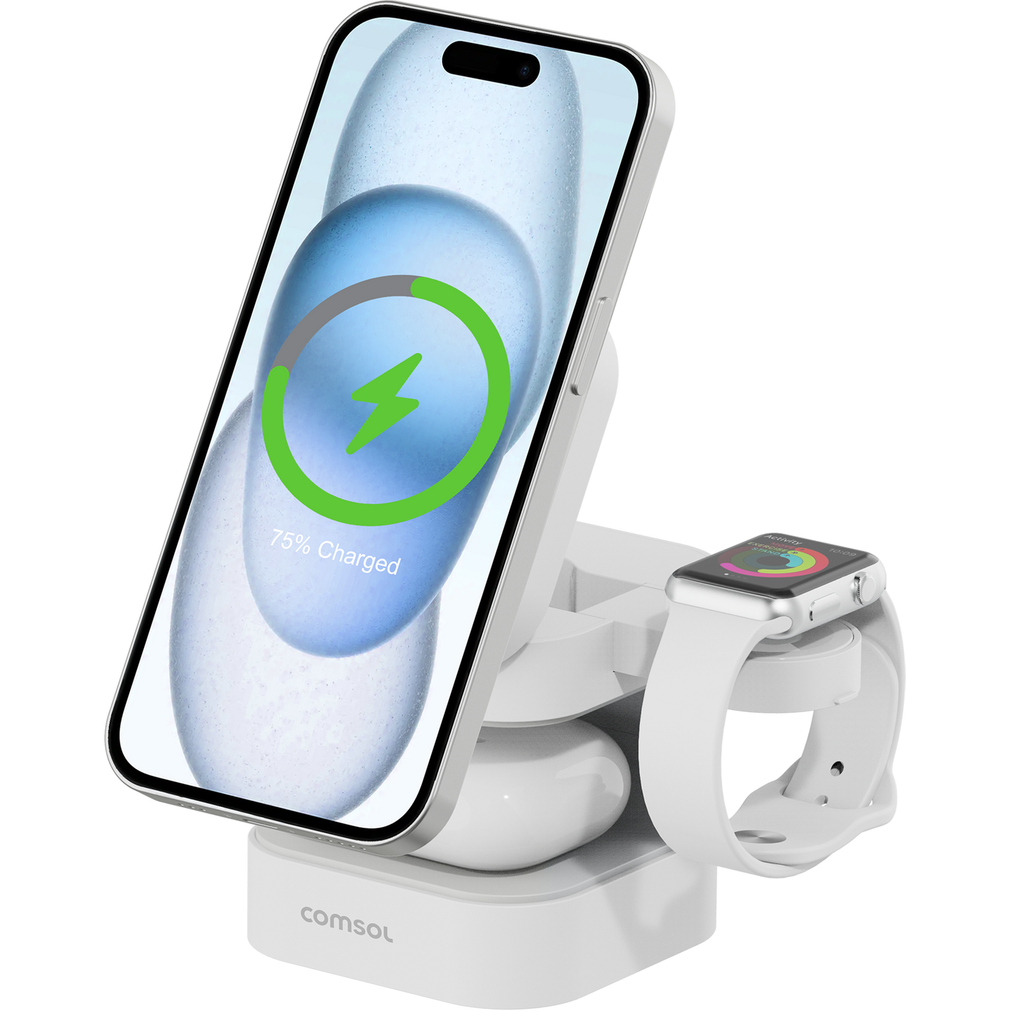 Comsol Qi2 Magnetic Wireless Charging 3-in-1 Dock