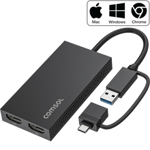 Comsol USB-C to Dual HDMI Universal Monitor Adapter