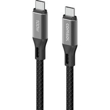 Comsol 3m Black 100W USB-C to USB-C Charge & Sync Cable