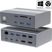 Comsol Dual Monitor USB-C 16 Port Docking Station