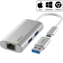 Comsol USB-C Gigabit Ethernet & 3 Port Hub