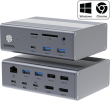Comsol Dual Monitor USB-C 16 Port Docking Station